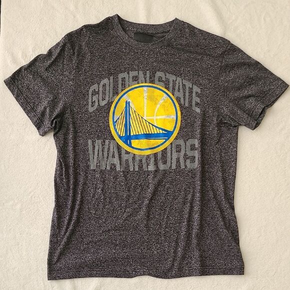 Golden State Warriors Gray T-Shirt Men's NBA Short Sleeve Top Lightweight - Picture 1 of 4